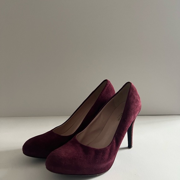Suede Heels Pumps in Burgundy size 36 - Picture 6 of 10